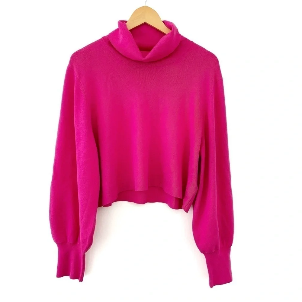 Wilfred | Rebecca Turtleneck Merino Wool Sweater Vital Pink Size 2XL XXL - Picture 5 of 10